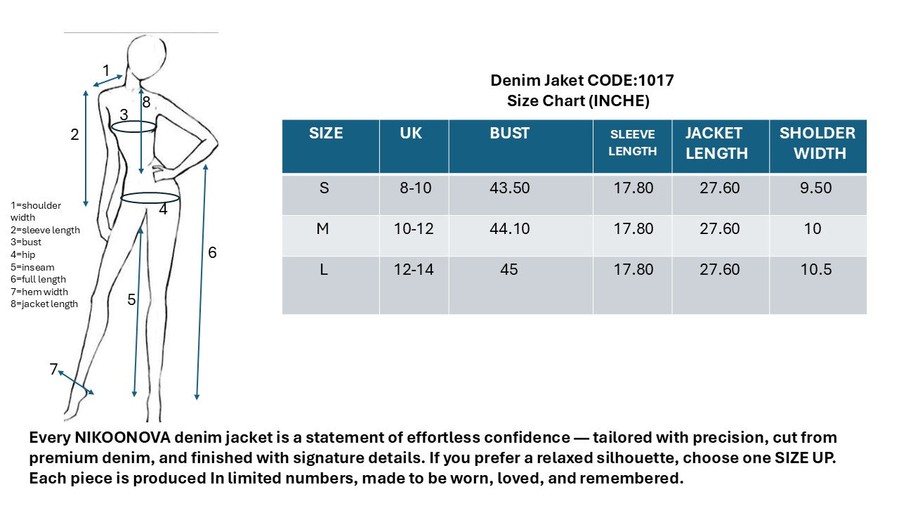 NIKOONOVA Women’s Rhinestone Denim Jacket – Oversized Crystal Embellished Jean Coat ( CODE:1017)