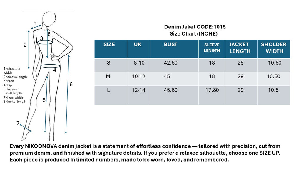 NIKOONOVA Star Rhinestone Denim Jacket – Oversized Crystal Embellished Jean Coat-Navy (code: 1015)