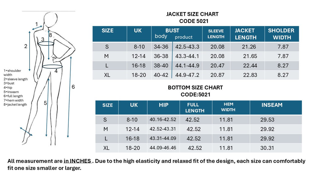 NIKOONOVA Women’s Colour Line Zip Tracksuit -CODE 5021- Premium Cotton Stretch Co-ord Set.