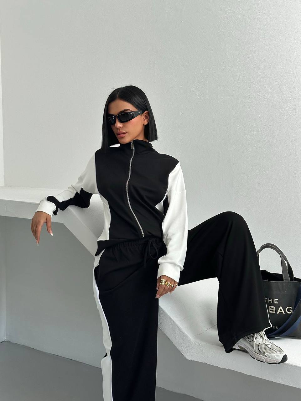 Women’s Colour Block Zip Tracksuit | NIKOONOVA Co-ord Set-CODE:5024