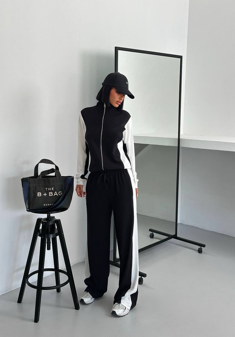 Women’s Colour Block Zip Tracksuit | NIKOONOVA Co-ord Set-CODE:5024