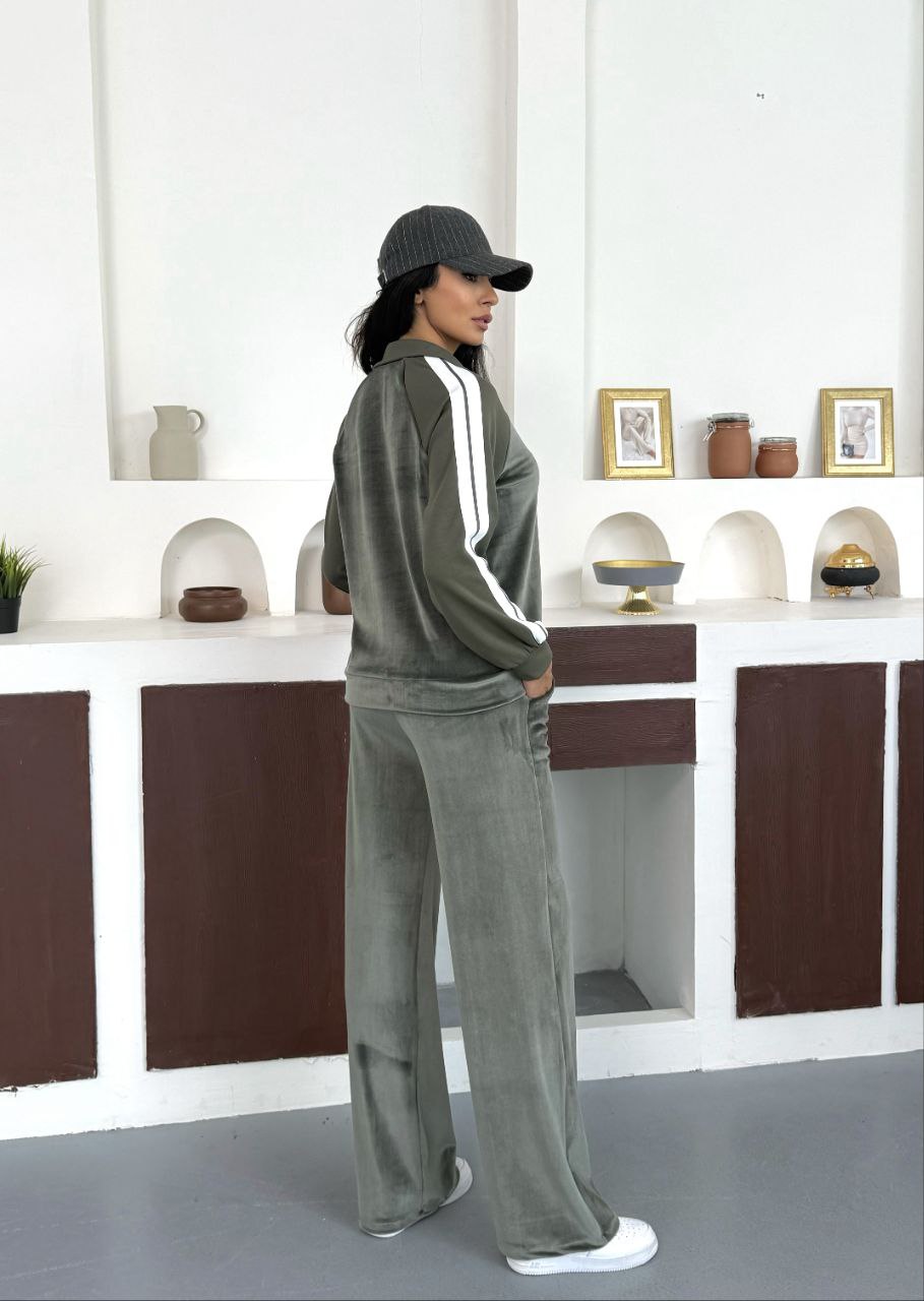 NIKOONOVA Women’s Velour Half Zip Tracksuit | CODE 5022 | Soft Velvet Co-ord Set - Tracksuit for Women