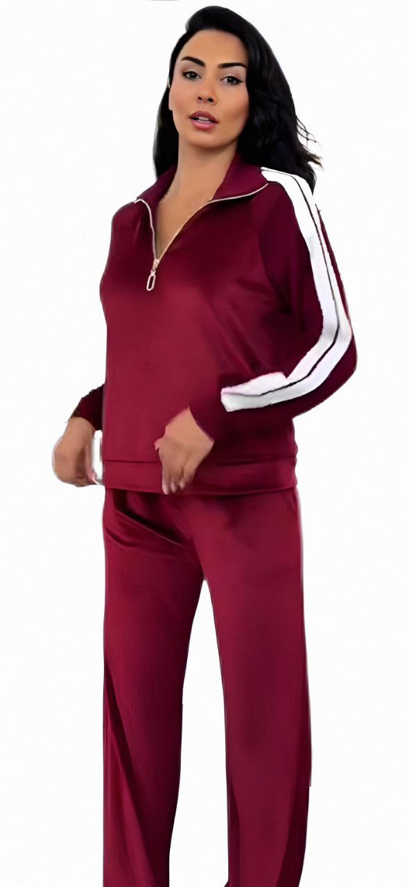 NIKOONOVA Women’s Velour Half Zip Tracksuit | CODE 5022 | Soft Velvet Co-ord Set - Tracksuit for Women