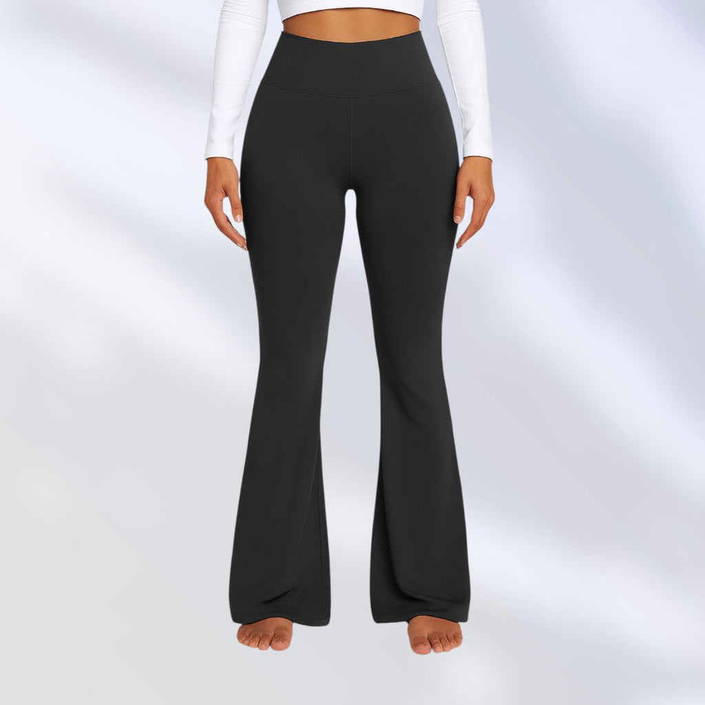 NIKOONOVA Women’s High-Waist Stretch Flared Leggings | Soft Daily Yoga Pants – Code 2010