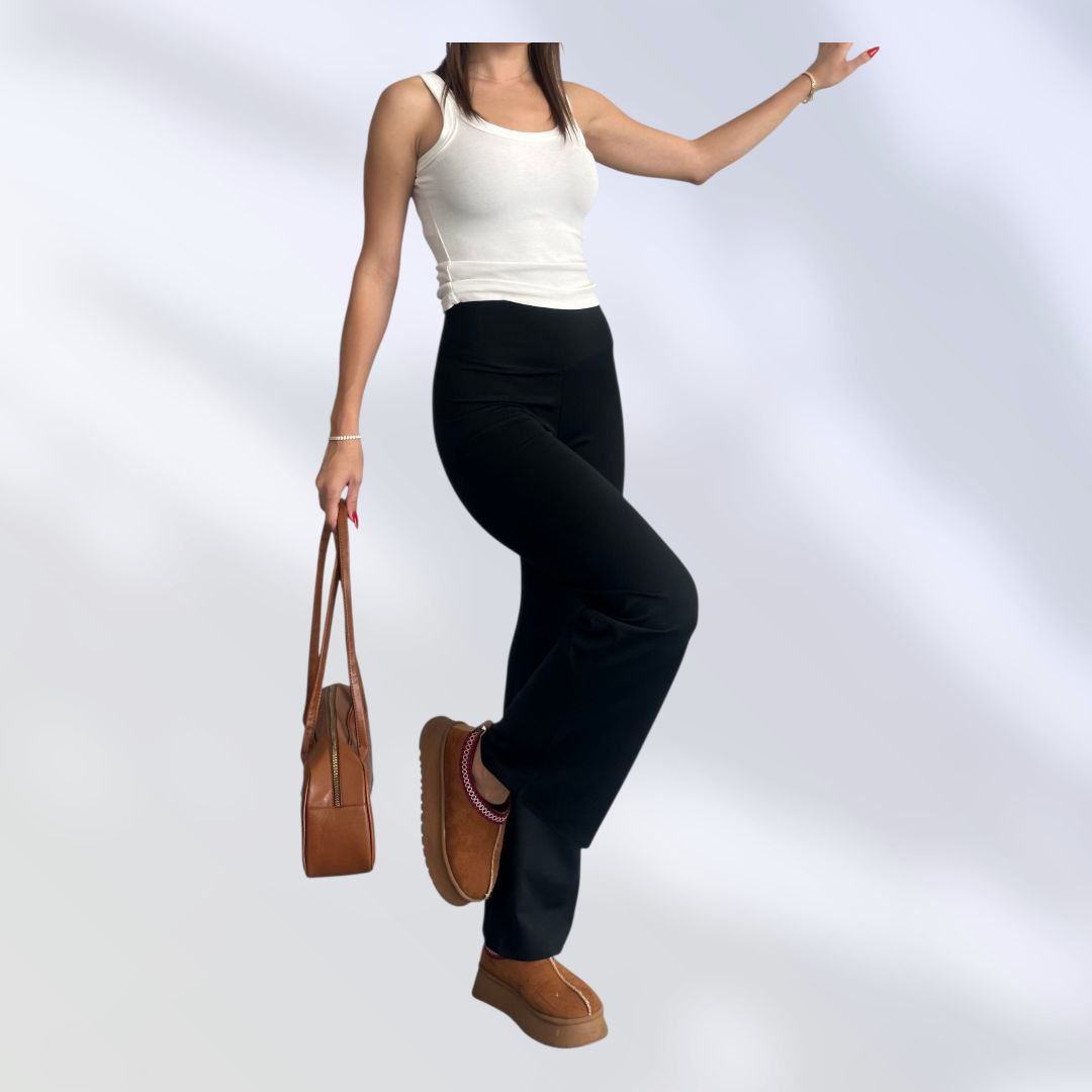 NIKOONOVA Women’s High-Waist Stretch Flared Leggings | Soft Daily Yoga Pants – Code 2010