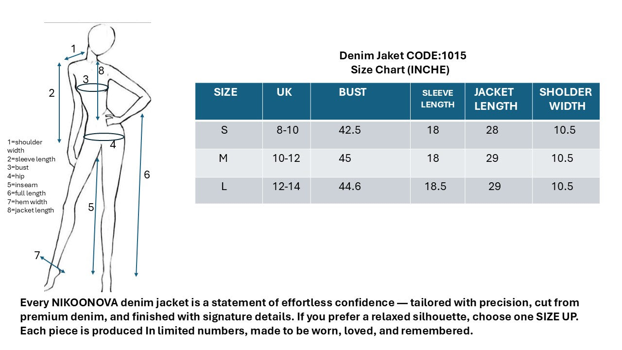 NIKOONOVA Women’s Rhinestone Denim Jacket – Oversized Crystal Embellished Jean Coat-Light Blue (CODE:1015)